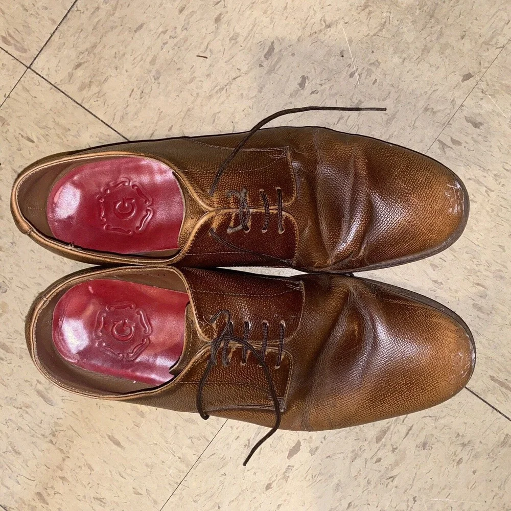 GRENSON Brown Leather Oxford Derby Dress Shoes 111367 Men’s‎ UK 11 US 12